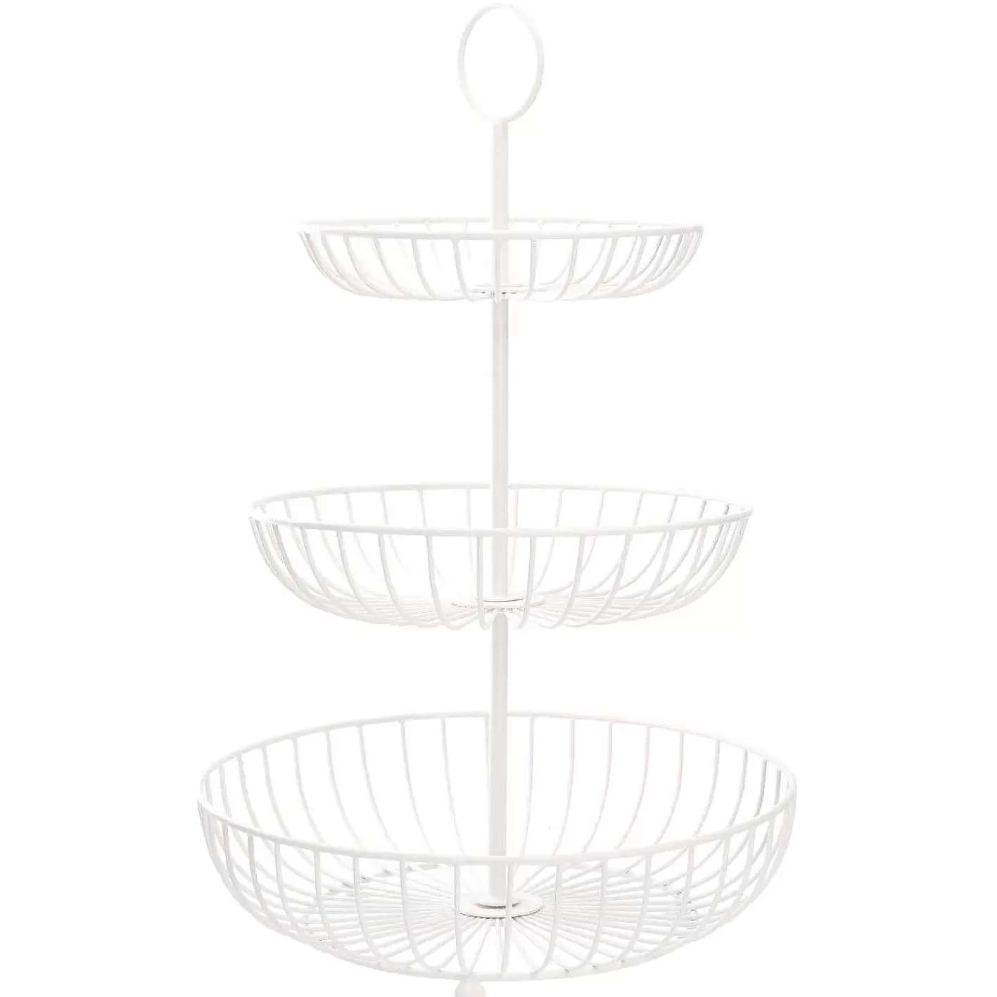 Nanu-Nana Etagere 3 Korbe, Weis, 47 Cm< Etageren