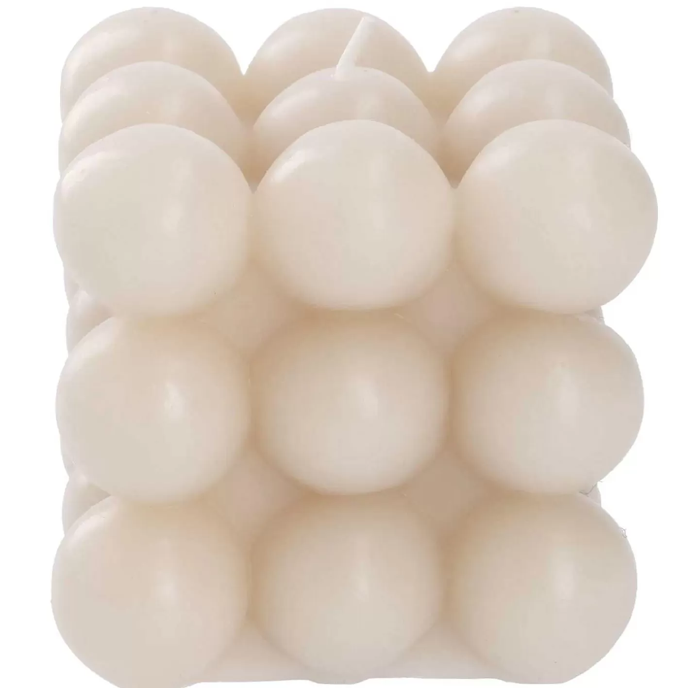 Nanu-Nana Kerze Bubbles, Eckig, Beige, 8 X 8 X 8 Cm< Kerzen
