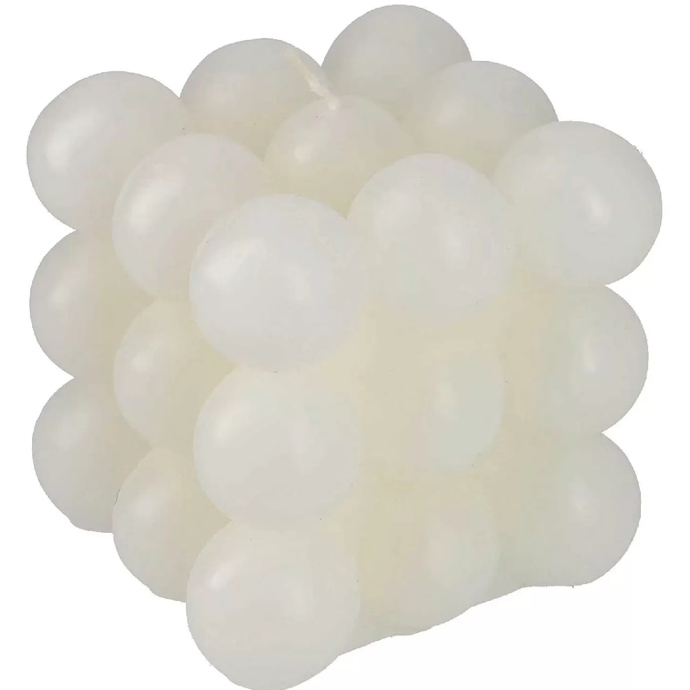 Nanu-Nana Kerze Bubbles, Eckig, Wollweis, 8 X 8 X 8 Cm< Kerzen