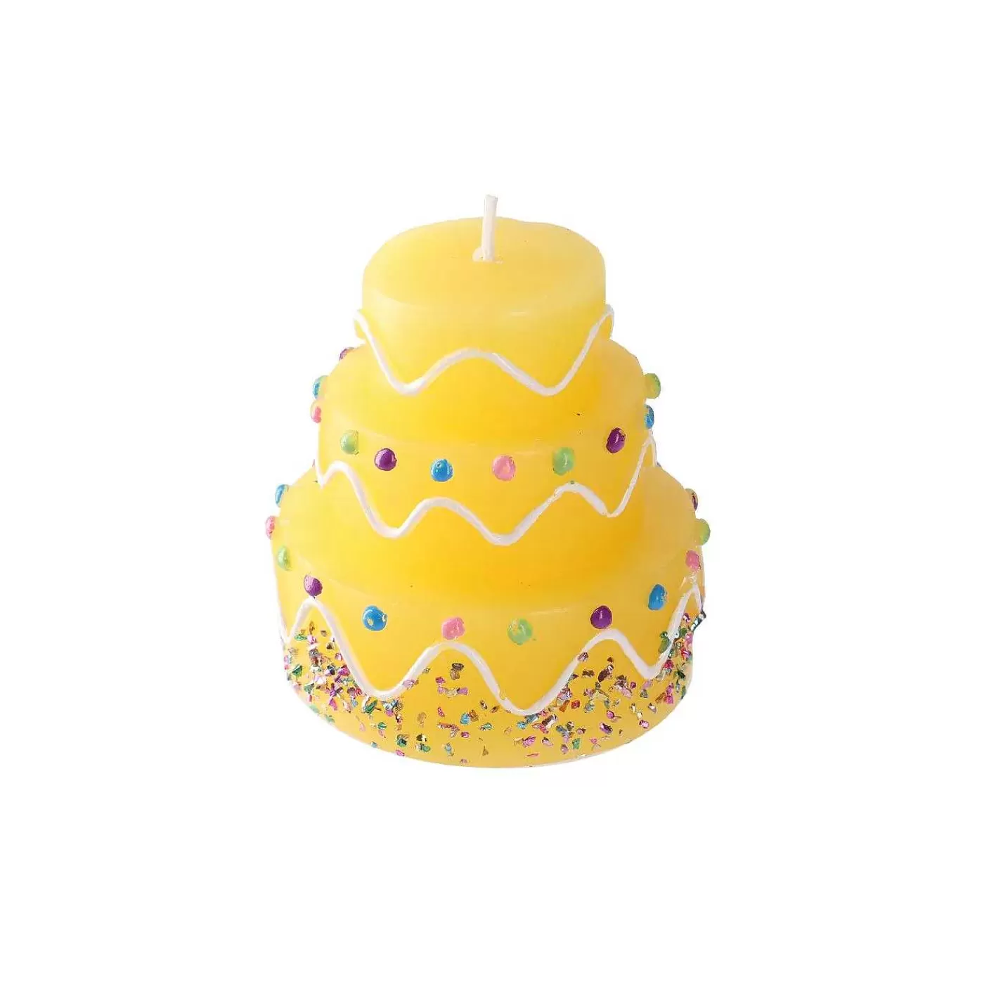 Nanu-Nana Kerze Geburtstag, Tortenform, Gelb, 6 X 7 Cm< Kerzen