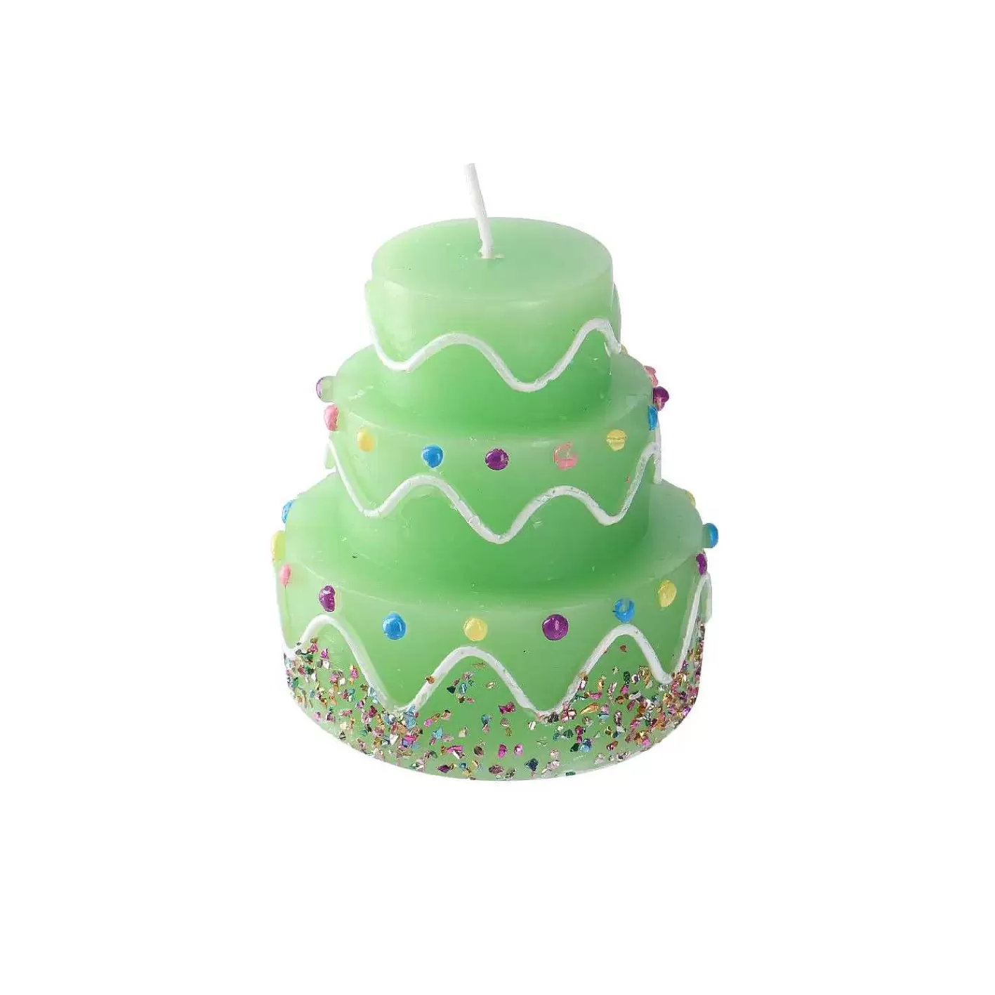 Nanu-Nana Kerze Geburtstag, Tortenform, Hellgrun, 6 X 7 Cm< Kerzen