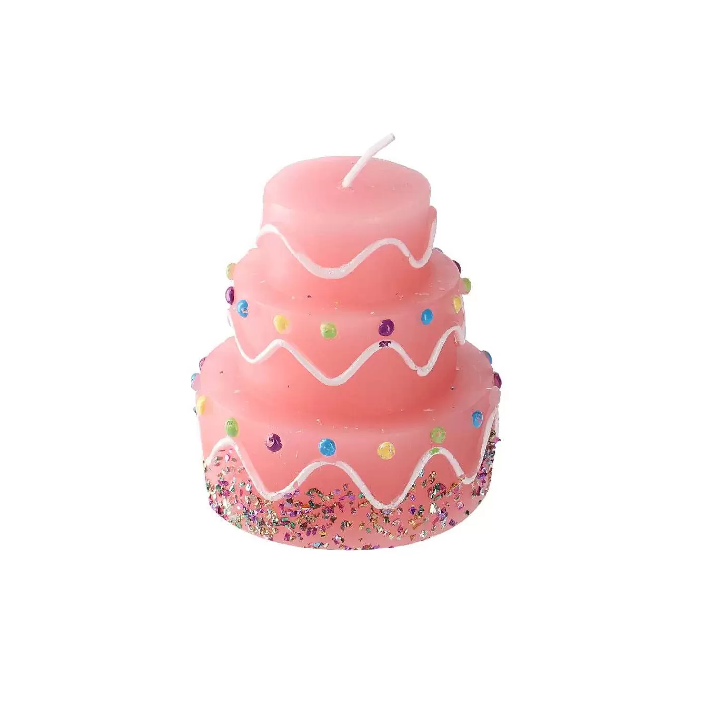 Nanu-Nana Kerze Geburtstag, Tortenform, Rosa, 6 X 7 Cm< Kerzen