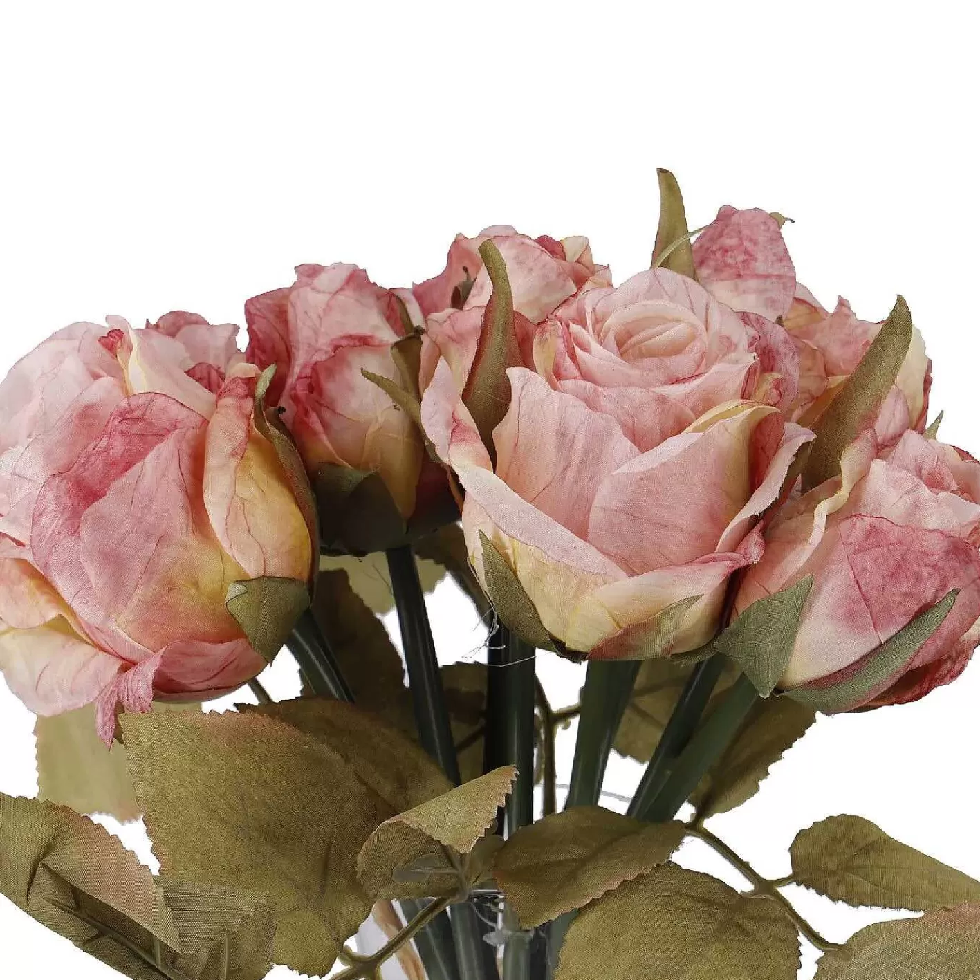 Nanu-Nana Straus Rosen, 12 Bluten, Rosa, 30 Cm< Kunstblumen