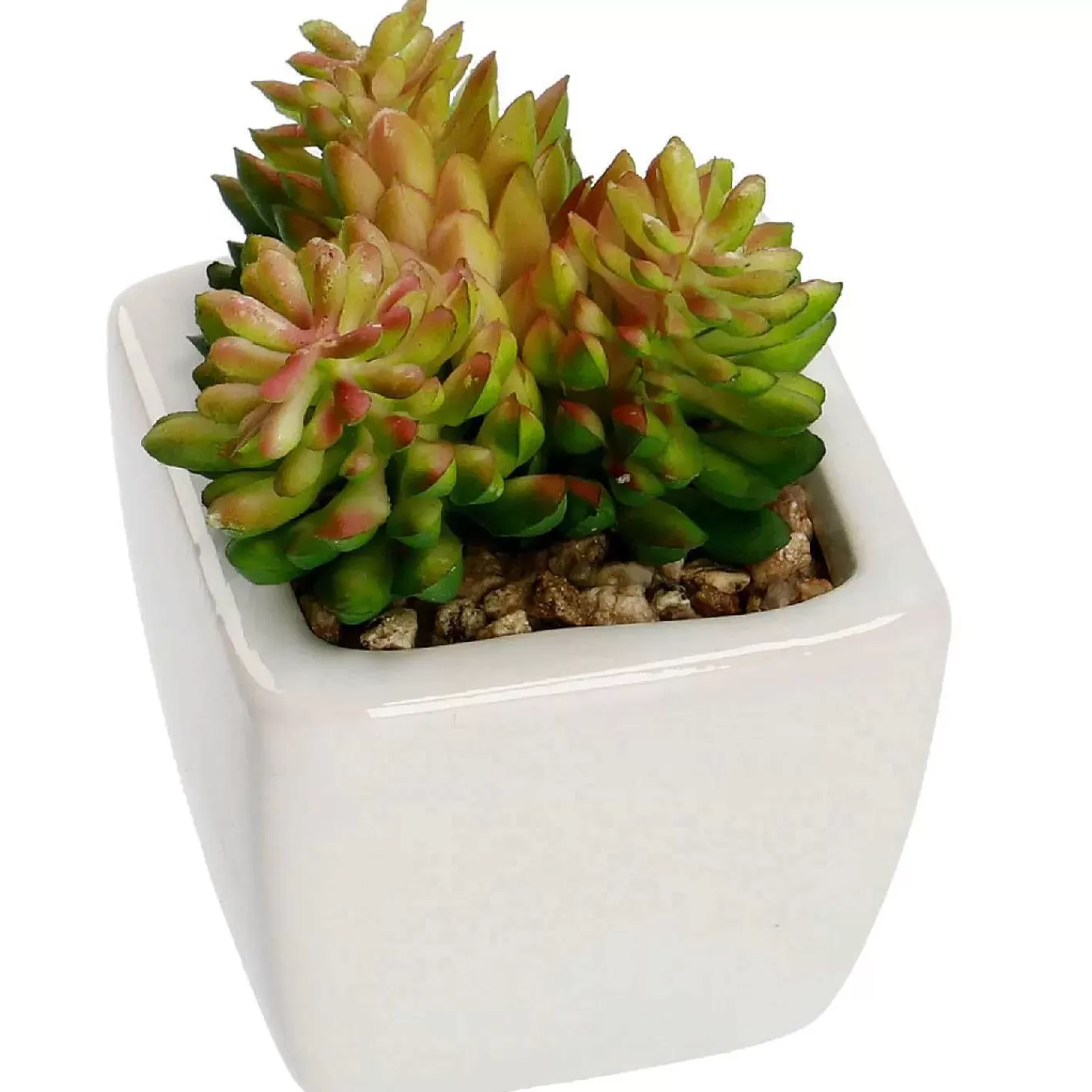 Nanu-Nana Sukkulente Im Topf, Mini, Orange/Grun, 4.5 X 7.5 Cm< Kunstblumen
