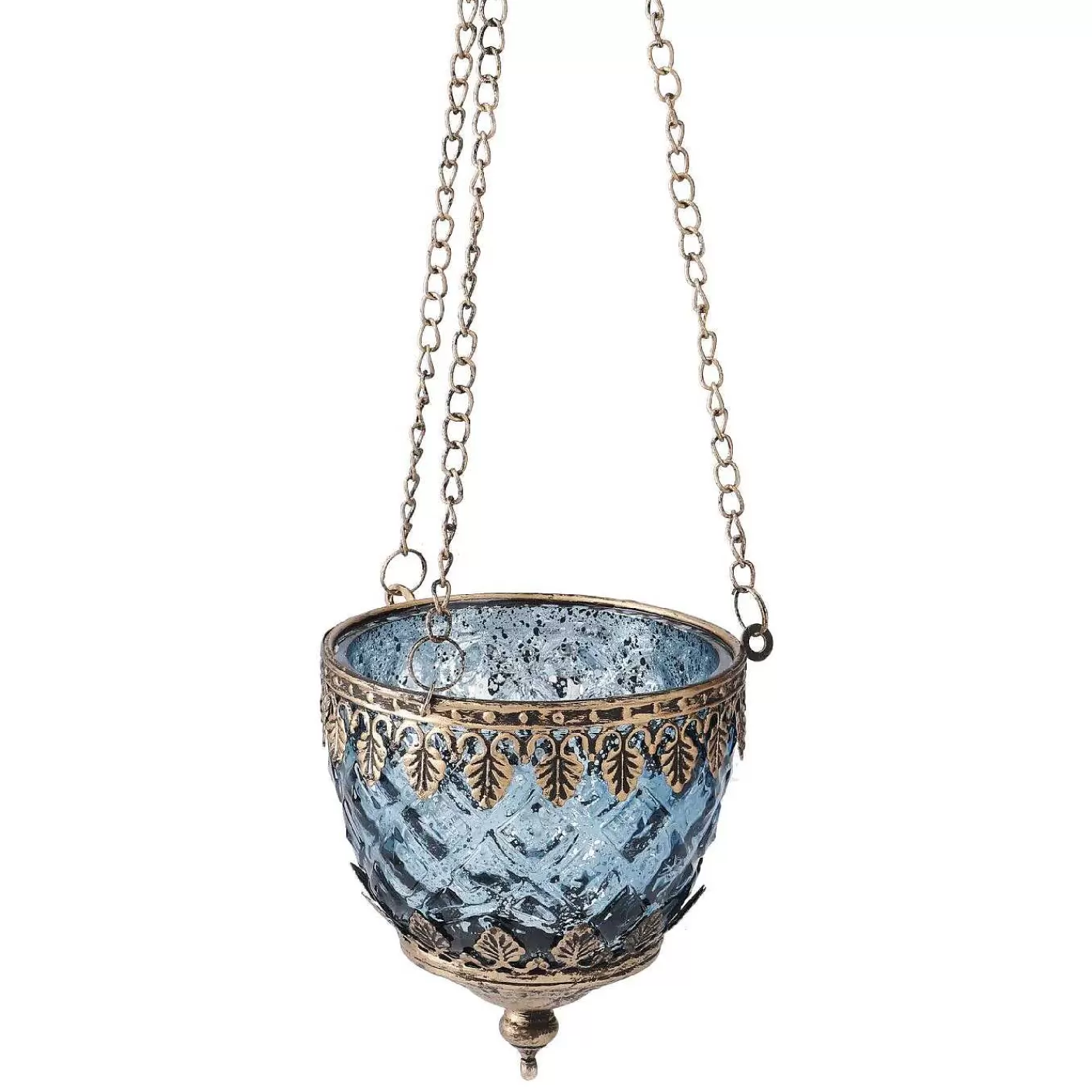 Nanu-Nana Windlicht Malina, Hangend, Rauten/Blau, 46 Cm< Windlichter & Laternen